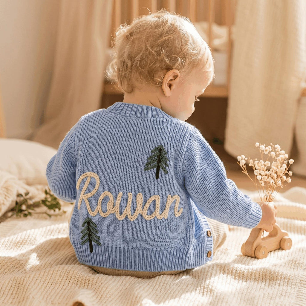 Personalized Little Pine Cardigan