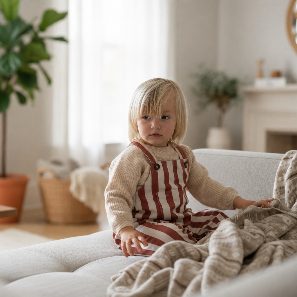 Striped Bear Pocket Baby Romper